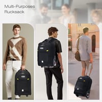 SPAHER Lopásbiztos Gurulós Hátizsák 45x36x20 cm easyJet Kézipoggyász Méretű 14 Colos Laptop Táska Vízálló Kerekekkel Utazáshoz Férfiaknak Nő 2