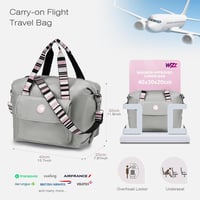 SPAHER Összehajtható Utazótáska 25L - Kézipoggyász Wizzair Méretű 40x30x20cm - Vízálló Többrekeszes Táska Repülőre - Zöld 3