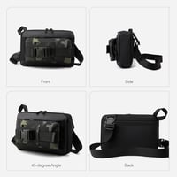 SPAHER Vízlepergető Mellkas Táska - Unisex Crossbody Válltáska, 5L, iPad/Tablet Kompatibilis, Szürke, Túrázáshoz, Utazáshoz 7