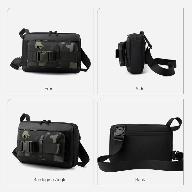 SPAHER Vízlepergető Mellkas Táska - Unisex Crossbody Válltáska, 5L, iPad/Tablet Kompatibilis, Szürke, Túrázáshoz, Utazáshoz