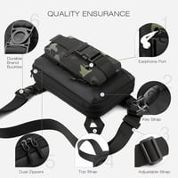 SPAHER Vízlepergető Mellkas Táska - Unisex Crossbody Válltáska, 5L, iPad/Tablet Kompatibilis, Szürke, Túrázáshoz, Utazáshoz 6