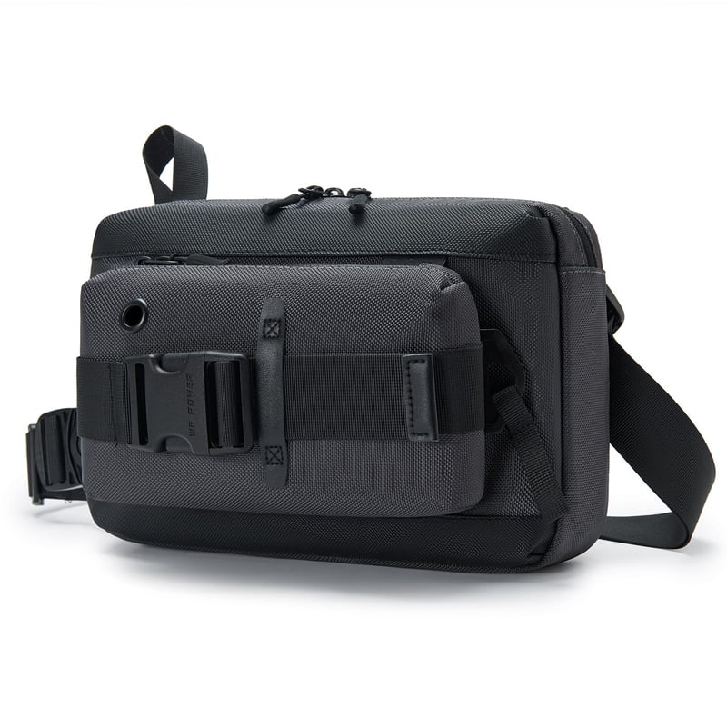 SPAHER Vodoodbojna torba za prsa - Unisex crossbody torba za rame, 5L, kompatibilna s iPad/tabletima, siva, za planinarenje, putovanja