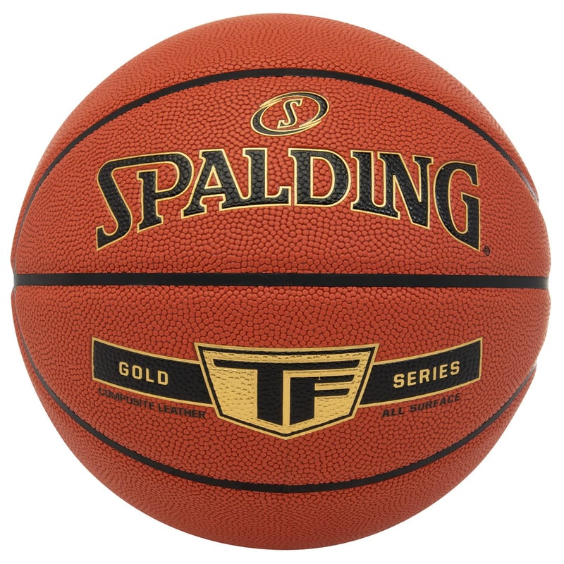 Basketbalová lopta Spalding TF Gold – veľkosť 7 – kompozitný materiál ZK – na vnútorné aj vonkajšie použitie – protišmyková, vynikajúca priľnavosť