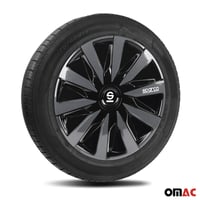 Sada puklíc na auto Sparco Lazio SPC1591BKGR 15 palcové 4 ks čierno-sivé 5