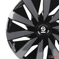 Sada puklíc na auto Sparco Lazio SPC1591BKGR 15 palcové 4 ks čierno-sivé 7