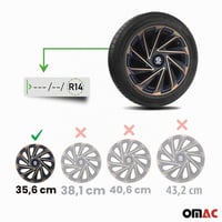 Set capace jante Sparco Varese - 14 inchi - Auriu/Negru - 4 bucăți 3