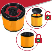 Spares2go Nedves-száraz szűrő Lidl Parkside PNTS 1250 1300 1400 1500 porszívóhoz 6