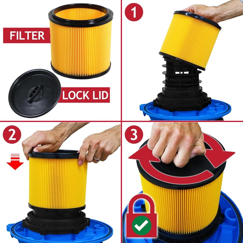 Spares2go Nedves-száraz szűrő Lidl Parkside PNTS 1250 1300 1400 1500 porszívóhoz