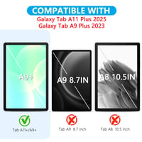 SPARIN Tvrdené sklo na displej pre Samsung Galaxy Tab A9+ 11-palcový tablet 2025/2023 - 3 ks 4