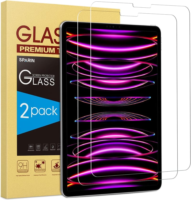 Folie de protecție din sticlă securizată SPARIN pentru iPad Pro 12.9" (2018-2022) - 2 bucăți
