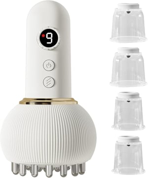 Aparat de masaj anticelulitic Sparklenut cu drenaj limfatic, 9 trepte de intensitate, ventuză cu vacuum pentru spate, gât, picioare și Gua Sha