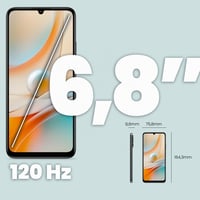 Smartfón SPC Discovery 3 6,8" IPS 120Hz 128GB úložisko 4GB RAM 50MP duálny fotoaparát NFC Android 14 5000mAh rýchle nabíjanie Dark Matter 2