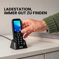 Mobilný telefón pre seniorov SPC Fortune 2 Max 4G s nabíjacím stojanom, 2,4-palcovým displejom, veľkými tlačidlami, hlasitosťou zvonenia 104 dB, SOS funkciou, čierny 3