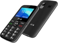 SPC Fortune 2 nagy gombos senior mobiltelefon USB-C töltőállomással - fekete 3