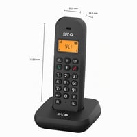 Bezdrôtový telefón SPC KEOPS s displejom a telefónnym zoznamom, čierny 2