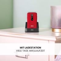 Skladací mobilný telefón pre seniorov SPC Stella 3 4G, veľké tlačidlá, SOS tlačidlo, nabíjacia stanica, červená farba 7