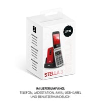 Skladací mobilný telefón pre seniorov SPC Stella 3 4G, veľké tlačidlá, SOS tlačidlo, nabíjacia stanica, červená farba 9