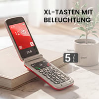 Skladací mobilný telefón pre seniorov SPC Stella 3 4G, veľké tlačidlá, SOS tlačidlo, nabíjacia stanica, červená farba 4