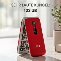 Skladací mobilný telefón pre seniorov SPC Stella 3 4G, veľké tlačidlá, SOS tlačidlo, nabíjacia stanica, červená farba 6