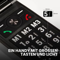 SPC Titan 2 Időseknek Összecsukható 4G Mobiltelefon Nagy Gombokkal Fekete 2