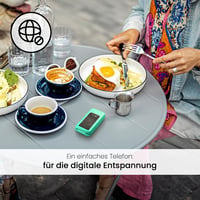 Skladací mobilný telefón SPC Wild 4G – tyrkysový, duálny displej, SOS tlačidlo, fotoaparát, 7-dňová výdrž batérie, bez internetu a sociálnych sietí 2