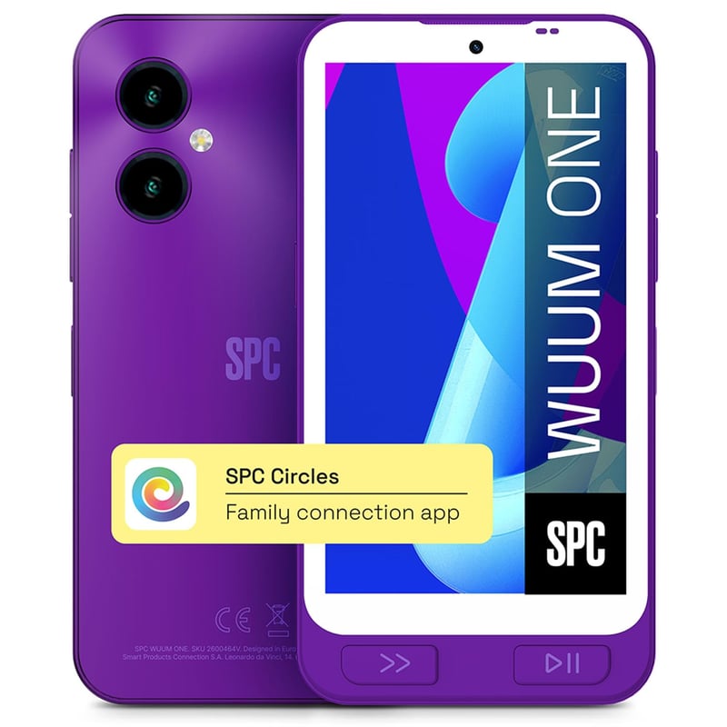 Detský smartfón SPC WUUM ONE, Android, GPS, rodičovská kontrola, fialový