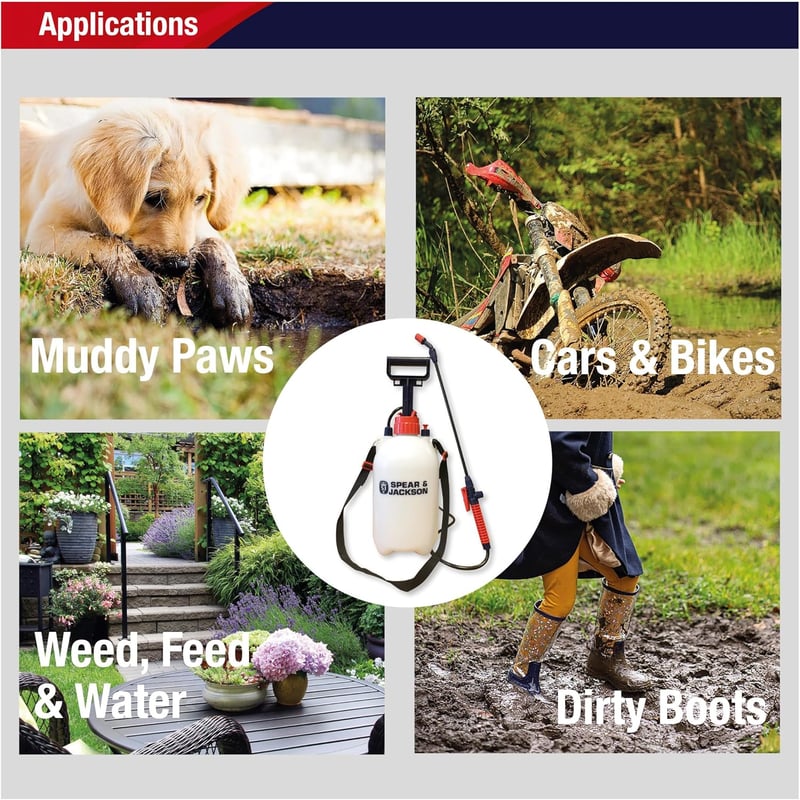 Spear & Jackson 5 literes nyomásos permetezőflakon pumpás kézi spray - 5 Liter, Knapsack