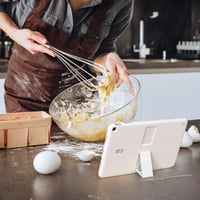 Speck puzdro a stojan pre Google Pixel Tablet 2023 – tenké, odolné voči poškriabaniu, nárazuvzdorné, nastaviteľný držiak, kompatibilné s nabíjacou dokovacou stanicou Pixel, Off White 8