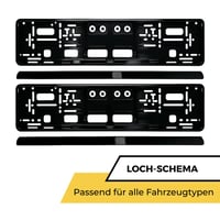 Držiak na evidenčné číslo Speed-Buster, čierny, 520 x 110 mm, sada 2 ks, vyrobený v Nemecku, zacvakávacie upevnenie, vhodný pre 3D ŠPZ, bez reklamnej plochy 2