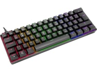 Mechanická herná RGB klávesnica Speedlink Atmos 60 %, hnedé spínače, USB-C, oceľová doska, podsvietenie, QWERTZ, čierna 2