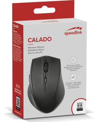 Bezdrôtová myš Speedlink CALADO Silent, USB nano prijímač, 1600 DPI, tiché tlačidlá, čierna, na kancelárske použitie, kompatibilná s PC a notebookom 7