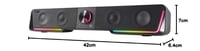 Speedlink Gravity RGB stereo soundbar pre PC – Bluetooth, 3,5 mm jack, RGB podsvietenie, konektor na slúchadlá a mikrofón, čierny 9