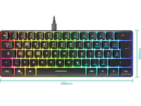 Herná klávesnica Speedlink Letos RGB, 60 %, USB-C, Anti-Ghosting, QWERTZ – čierna 7