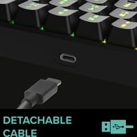 Herná klávesnica Speedlink Letos RGB, 60 %, USB-C, Anti-Ghosting, QWERTZ – čierna 10