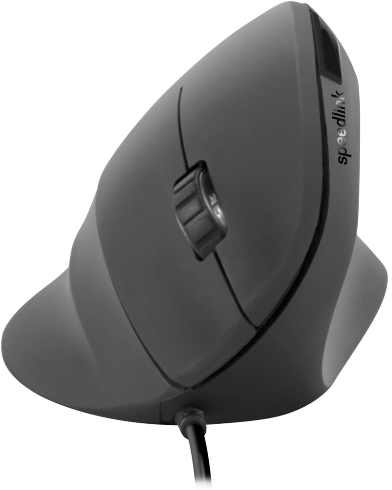 Ergonomická vertikálna myš Speedlink PIAVO – káblová, 2400 DPI, 5 tlačidiel – čierna