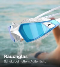 Plavecké okuliare Speedo Aquapulse Pro Unisex - biele/modré, proti zahmlievaniu 7