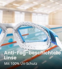 Plavecké okuliare Speedo Aquapulse Pro Unisex - biele/modré, proti zahmlievaniu 5