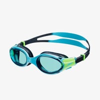 Detské plavecké okuliare Speedo Biofuse 2.0 Junior, modro-zelené, priehľadné sklá, úprava proti zahmlievaniu, vodotesné, s nastaviteľným remienkom 1