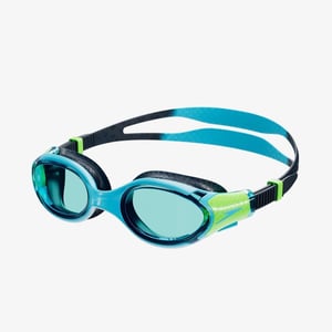 Speedo Biofuse 2.0 Junior naočale za plivanje za djecu, plavo-zelene, prozirne leće, protiv zamagljivanja, vodootporne, s podesivim remenom
