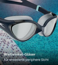 Ochelari de înot pentru femei Speedo Biofuse 2.0 - Marine Blue/Pumpkin Spice/Pale - Anti-aburire, Impermeabili, Ajustare confortabilă 4