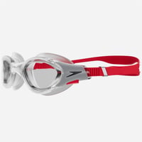 Plavecké okuliare Speedo Biofuse 2.0 Unisex – proti zahmlievaniu, tesniace, červená/strieborná/číra, jednoduché nastavenie 3
