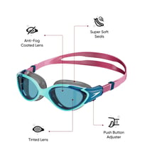 Plavecké okuliare Speedo Biofuse 2.0, dámsky dizajn, nastaviteľný patentný remienok, proti zahmlievaniu, tesniace, pohodlné, 1 ks 2