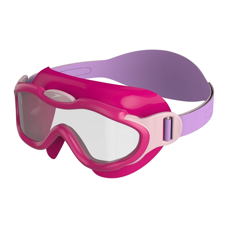 Ochelari de înot pentru copii Speedo Biofuse Sea Squad cu protecție UV și strat anti-aburire - Electric Pink/Miami/Bloss - Reglabili - Mărime universală