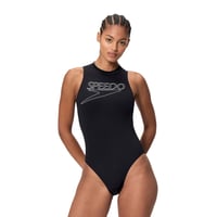 Costum de baie întreg pentru femei Speedo Endurance+ Logo - Negru, mărimea 42 1