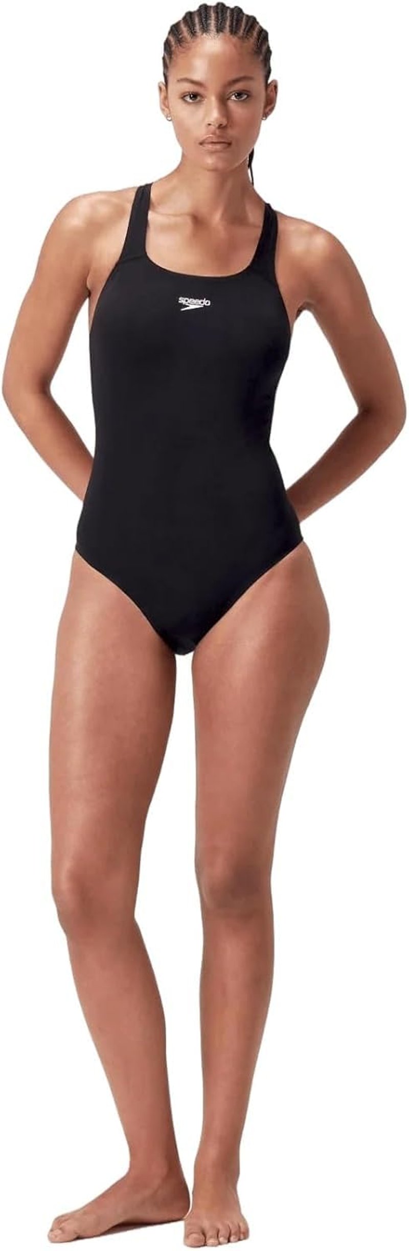 Dámske plavky Speedo ECO Endurance+ Medalist – čierne, jednodielne pretekárske plavky