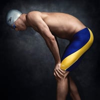 Pánske plavky Speedo Endurance+ Splice Jammer – čierna/modrá, štandardná veľkosť 7