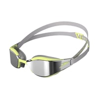 Plavecké okuliare Speedo Fastskin Hyper Elite pre dospelých, preteky, tréning, hydrodynamické, UV ochrana, čierna/oxidová sivá/chróm 4