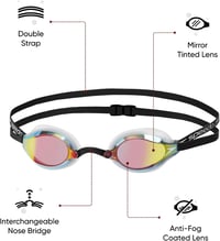 Speedo Fastskin Speedsocket 2 tükrös úszószemüveg unisex - Unit size, White/Copper 2