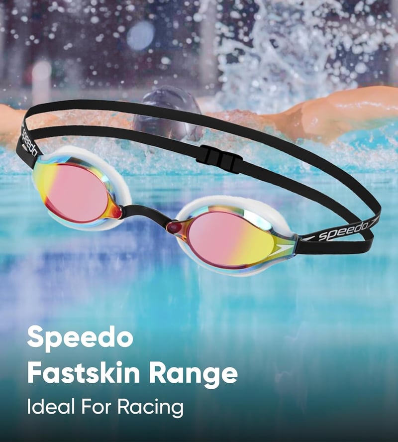 Speedo Fastskin Speedsocket 2 tükrös úszószemüveg unisex - Unit size, White/Copper