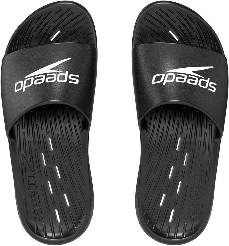 Pánske šľapky Speedo, rýchloschnúce, čierne, veľkosť 10, bazénové sandále, protišmykové plážové šľapky